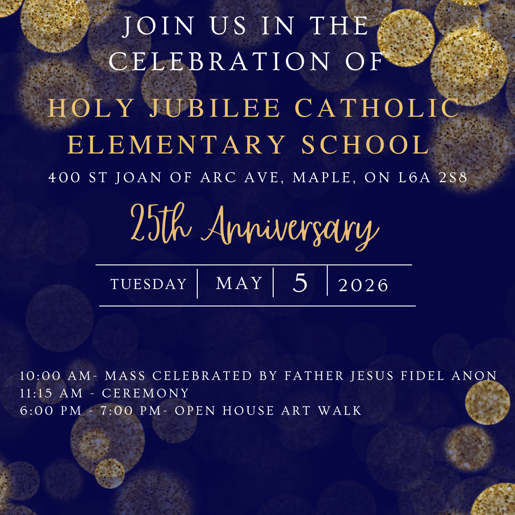 🎉 Holy Jubilee Catholic Elementary School Celebrates 25 Years 🎉